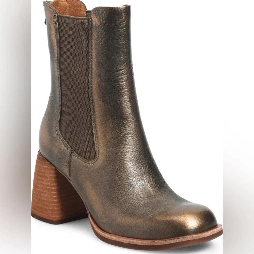 Kork-Ease Arline Chelsea boot metallic bronze leather women’s size 10